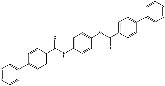 4-[(4-biphenylylcarbonyl)amino]phenyl 4-biphenylcarboxylate Struktur