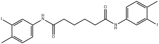 N,N'-bis(3-iodo-4-methylphenyl)hexanediamide Struktur