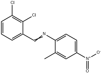 N-(2,3-dichlorobenzylidene)-2-methyl-4-nitroaniline Struktur