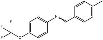 N-(4-methylbenzylidene)-4-(trifluoromethoxy)aniline Struktur