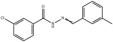 3-chloro-N'-(3-methylbenzylidene)benzohydrazide Struktur