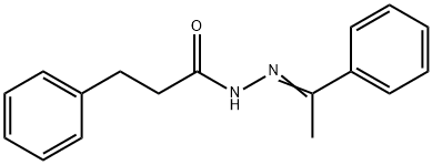 3-phenyl-N'-(1-phenylethylidene)propanohydrazide Struktur