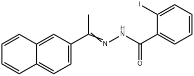 2-iodo-N'-[1-(2-naphthyl)ethylidene]benzohydrazide Struktur