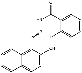 N'-[(2-hydroxy-1-naphthyl)methylene]-2-iodobenzohydrazide Struktur