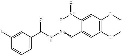 N'-(4,5-dimethoxy-2-nitrobenzylidene)-3-iodobenzohydrazide Struktur