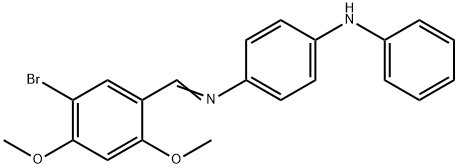 N-(5-bromo-2,4-dimethoxybenzylidene)-N'-phenyl-1,4-benzenediamine Struktur