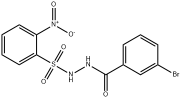 3-bromo-N'-[(2-nitrophenyl)sulfonyl]benzohydrazide Struktur