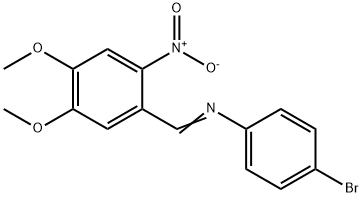 (4-bromophenyl)(4,5-dimethoxy-2-nitrobenzylidene)amine Struktur