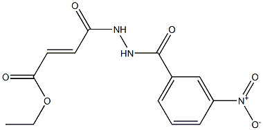 ethyl 4-[2-(3-nitrobenzoyl)hydrazino]-4-oxo-2-butenoate Struktur