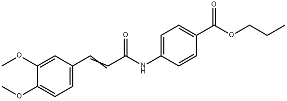 propyl 4-{[3-(3,4-dimethoxyphenyl)acryloyl]amino}benzoate Struktur