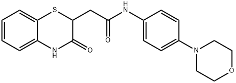 N-(4-morpholinophenyl)-2-(3-oxo-3,4-dihydro-2H-benzo[b][1,4]thiazin-2-yl)acetamide Struktur