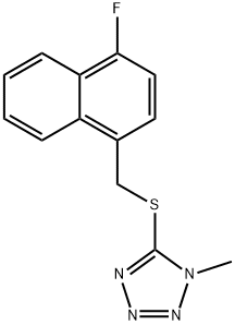 5-[(4-fluoronaphthalen-1-yl)methylsulfanyl]-1-methyltetrazole Struktur