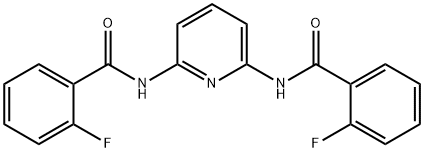 2-fluoro-N-[6-[(2-fluorobenzoyl)amino]pyridin-2-yl]benzamide Struktur