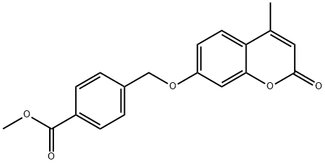 methyl 4-(((4-methyl-2-oxo-2H-chromen-7-yl)oxy)methyl)benzoate Struktur