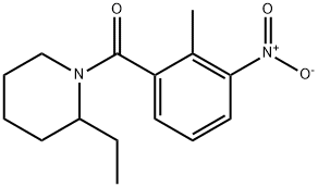 (2-ethylpiperidin-1-yl)(2-methyl-3-nitrophenyl)methanone Struktur