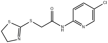 N-(5-chloropyridin-2-yl)-2-(4,5-dihydro-1,3-thiazol-2-ylsulfanyl)acetamide Struktur