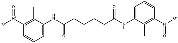 N,N'-bis(2-methyl-3-nitrophenyl)hexanediamide Struktur