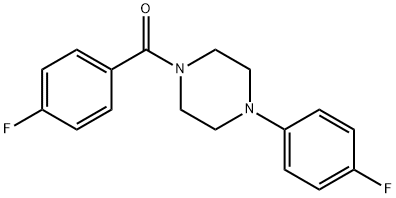 (4-fluorophenyl)[4-(4-fluorophenyl)piperazin-1-yl]methanone Struktur