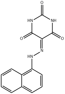 5-(1-naphthylhydrazono)-2,4,6(1H,3H,5H)-pyrimidinetrione Struktur