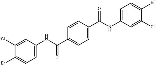 N,N'-bis(4-bromo-3-chlorophenyl)terephthalamide Struktur