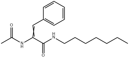 2-(acetylamino)-N-heptyl-3-phenylacrylamide Struktur