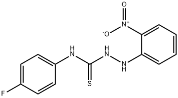 N-(4-fluorophenyl)-2-(2-nitrophenyl)hydrazinecarbothioamide Struktur