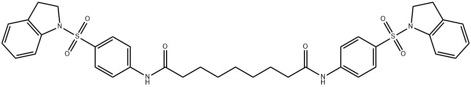 N,N'-bis[4-(2,3-dihydro-1H-indol-1-ylsulfonyl)phenyl]nonanediamide Struktur