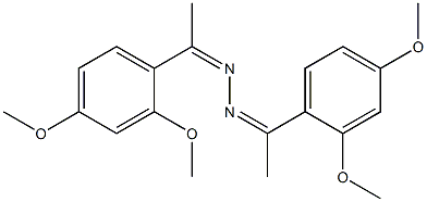 bis[1-(2,4-dimethoxyphenyl)ethylidene]hydrazine Struktur