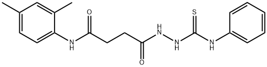 4-[2-(anilinocarbonothioyl)hydrazino]-N-(2,4-dimethylphenyl)-4-oxobutanamide Struktur