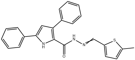 N'-[(5-methyl-2-thienyl)methylene]-3,5-diphenyl-1H-pyrrole-2-carbohydrazide Struktur