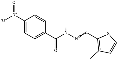 N'-[(E)-(3-methylthiophen-2-yl)methylidene]-4-nitrobenzohydrazide Struktur