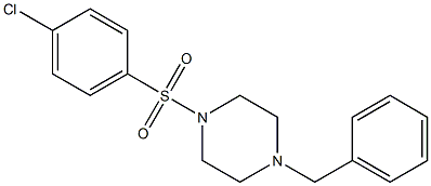 1-benzyl-4-((4-chlorophenyl)sulfonyl)piperazine Struktur