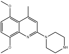 5,8-Dimethoxy-4-methyl-2-piperazin-1-yl-quinoline Struktur