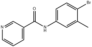 N-(4-bromo-3-methylphenyl)pyridine-3-carboxamide Struktur