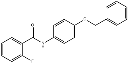 2-fluoro-N-(4-phenylmethoxyphenyl)benzamide Struktur