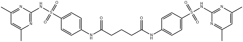 N,N'-bis(4-{[(4,6-dimethyl-2-pyrimidinyl)amino]sulfonyl}phenyl)pentanediamide Struktur