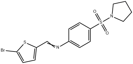 N-[(5-bromo-2-thienyl)methylene]-4-(1-pyrrolidinylsulfonyl)aniline Struktur