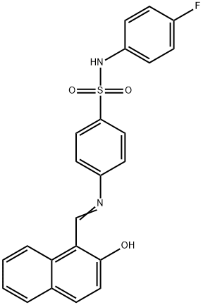 N-(4-fluorophenyl)-4-{[(2-hydroxy-1-naphthyl)methylene]amino}benzenesulfonamide Struktur