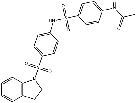 N-[4-({[4-(2,3-dihydro-1H-indol-1-ylsulfonyl)phenyl]amino}sulfonyl)phenyl]acetamide Struktur