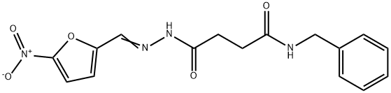 N-benzyl-4-{2-[(5-nitro-2-furyl)methylene]hydrazino}-4-oxobutanamide Struktur