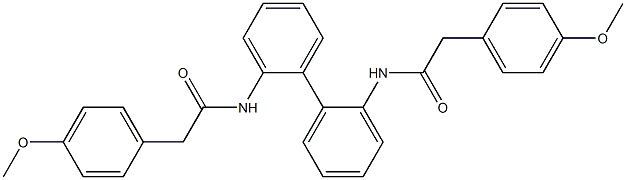 N,N'-2,2'-biphenyldiylbis[2-(4-methoxyphenyl)acetamide] Struktur