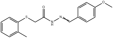 o-Tolylsulfanyl-acetic acid (4-methoxy-benzylidene)-hydrazide Struktur