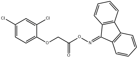 9H-fluoren-9-one O-[2-(2,4-dichlorophenoxy)acetyl]oxime Struktur