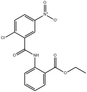 ethyl 2-[(2-chloro-5-nitrobenzoyl)amino]benzoate Struktur