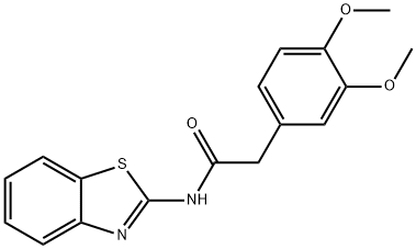 N-(1,3-benzothiazol-2-yl)-2-(3,4-dimethoxyphenyl)acetamide Struktur