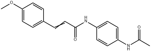 N-[4-(acetylamino)phenyl]-3-(4-methoxyphenyl)acrylamide Struktur