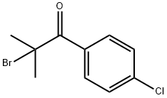 2-bromo-1-(4-chlorophenyl)-2-methylpropan-1-one Struktur