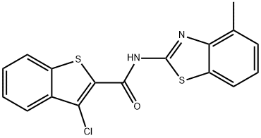 3-chloro-N-(4-methylbenzo[d]thiazol-2-yl)benzo[b]thiophene-2-carboxamide Struktur