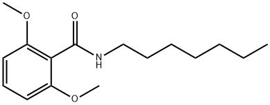 N-heptyl-2,6-dimethoxybenzamide Struktur