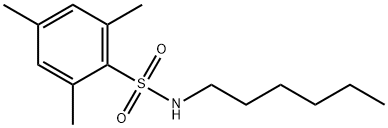 Benzenesulfonamide, N-hexyl-2,4,6-trimethyl- Struktur